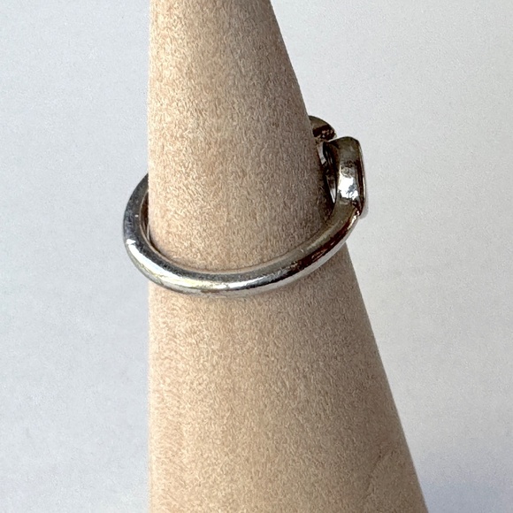 Double Heart Ring size 3, silver - Picture 9 of 10